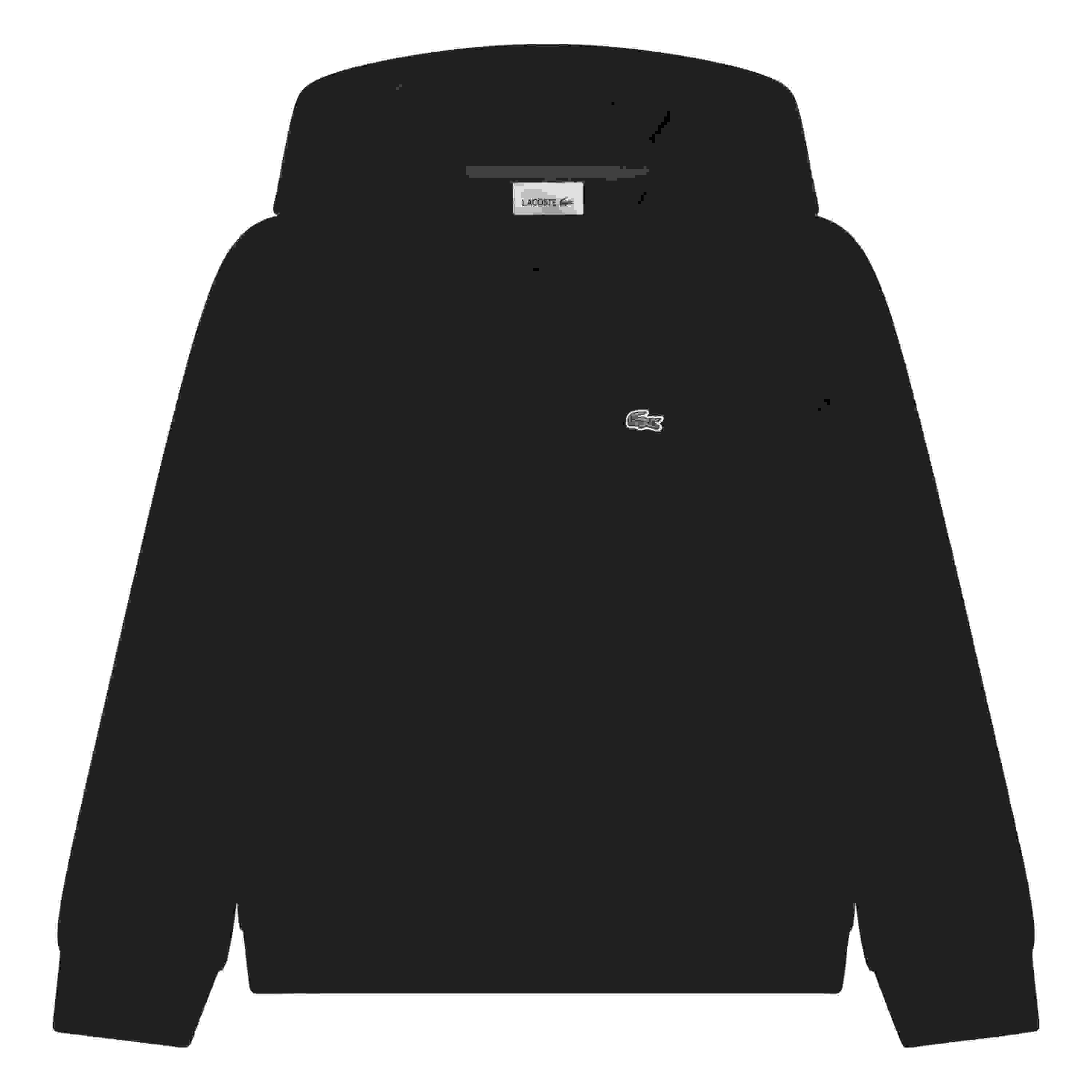 Lacoste Core Fleece Big Boys' Black Pullover Hoodie